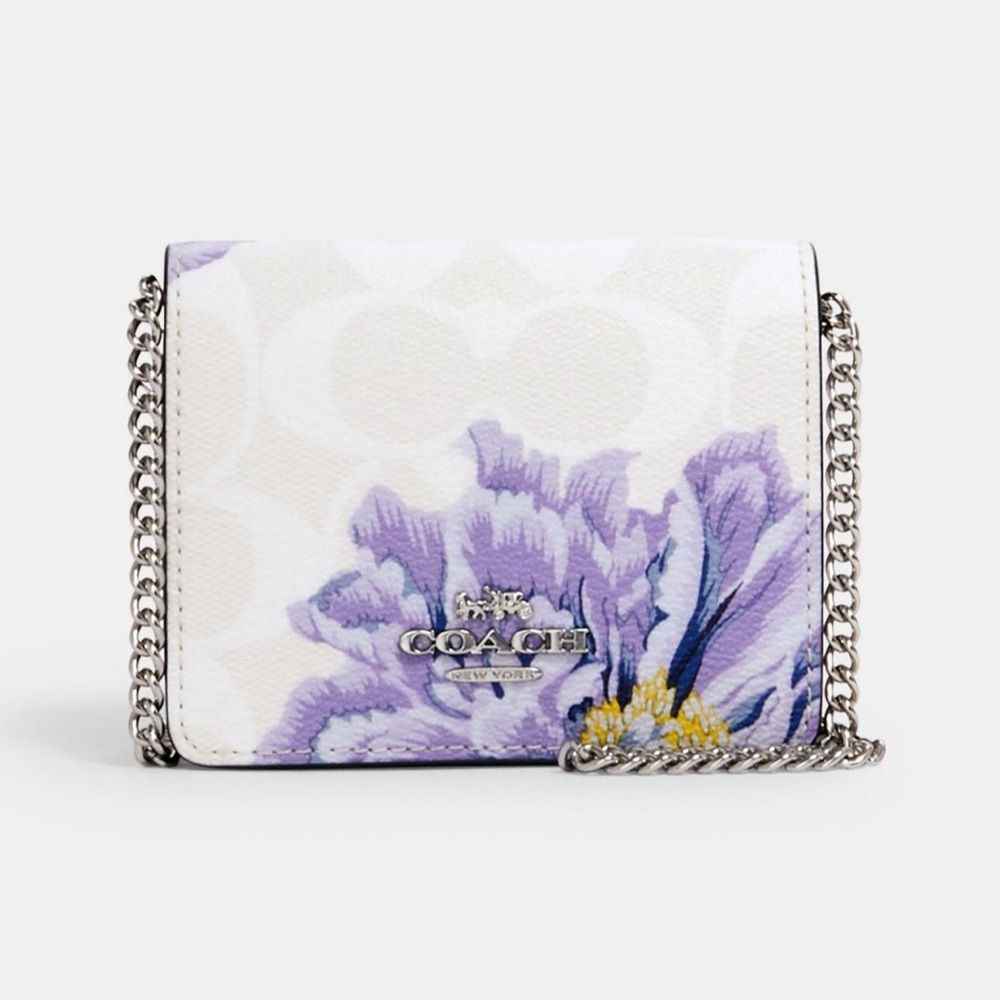 COACH Mini Wallet Crossbody in Kaffe Fassett Print